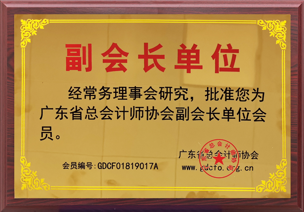 广东省总会计师协会副会长单位